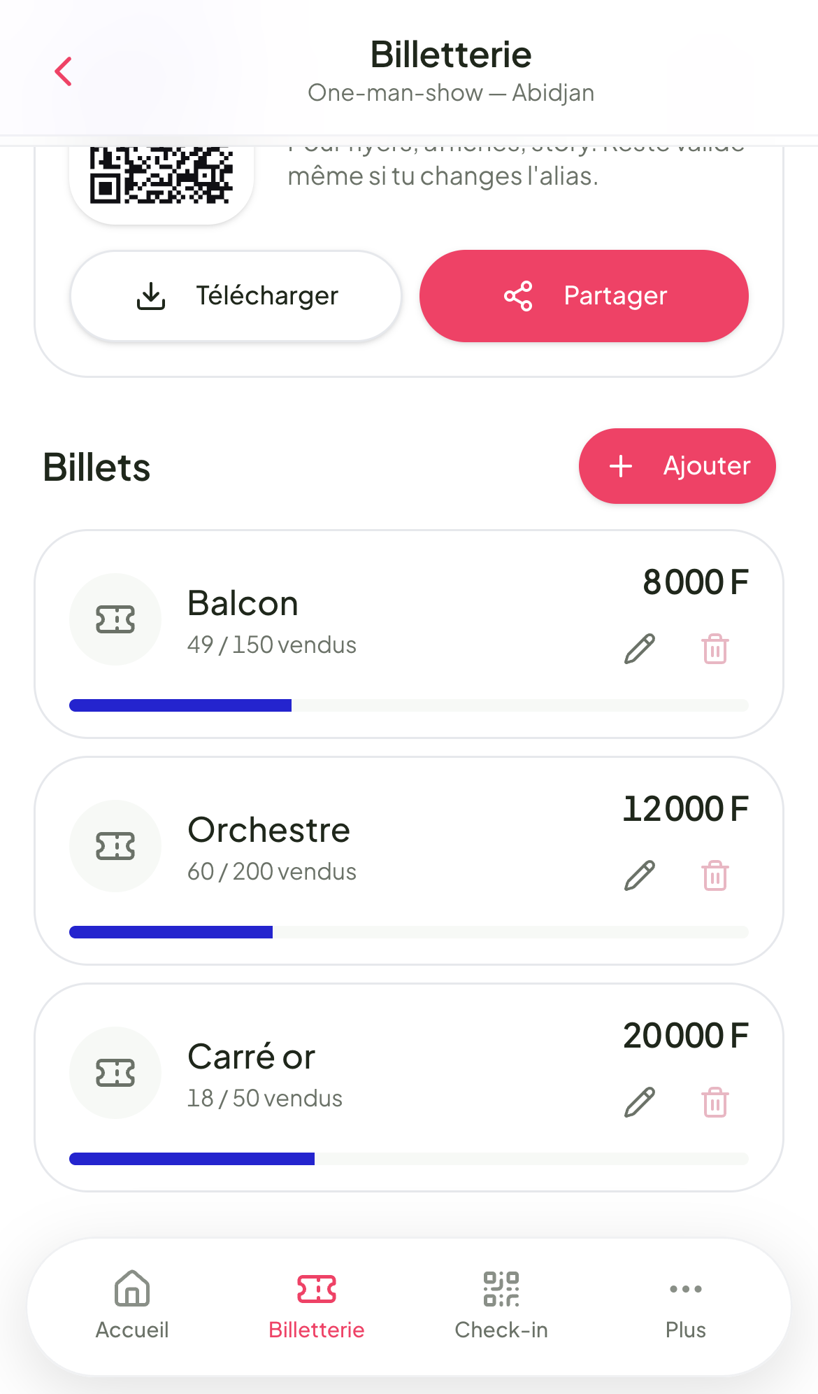 Ta salle en catégories